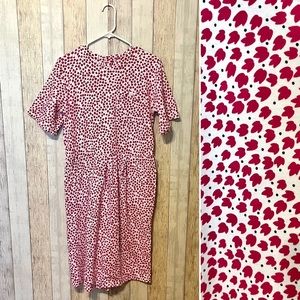 Vintage 1980s Floral Midi Day Dress